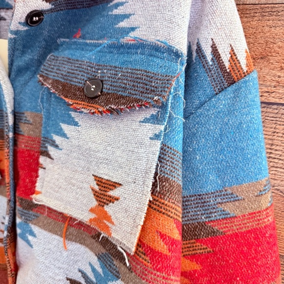 NWT LA MIEL La Miel Eldora Aztec Shacket for Women in Rust - Picture 6 of 11